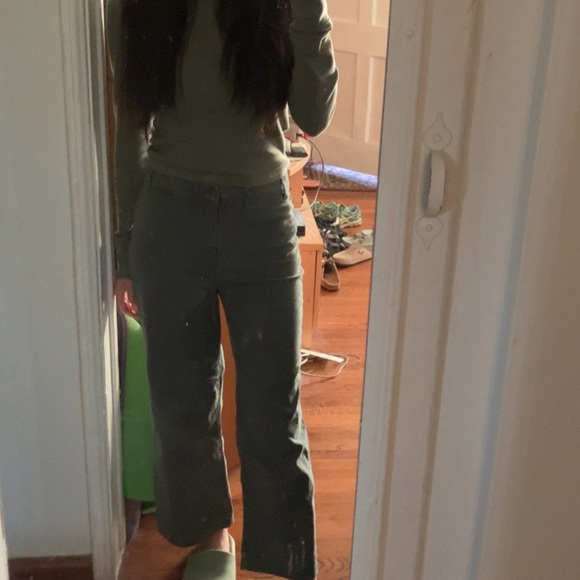 ON High Rise Wide Leg Army Green Pants - Picture 7 of 7